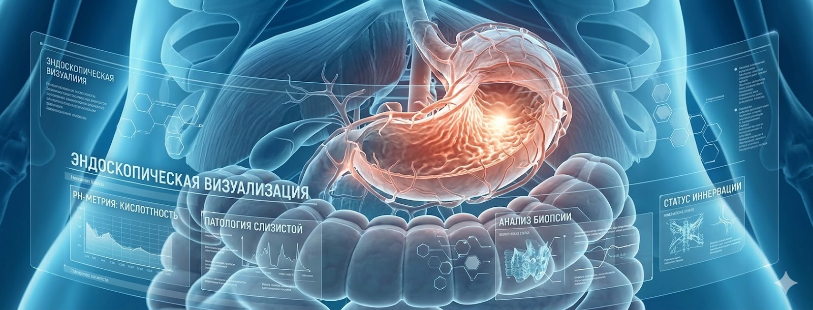 Первичный прием гастроэнтеролога + УЗИ брюшной полости скидка 20%